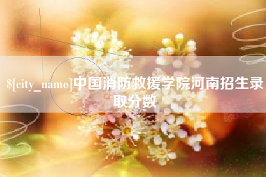 泰州中国消防救援学院河南招生录取分数