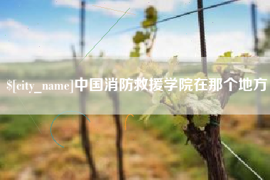 泰州中国消防救援学院在那个地方