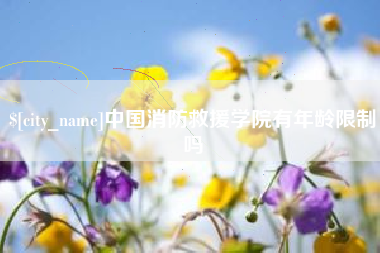 泰州中国消防救援学院有年龄限制吗