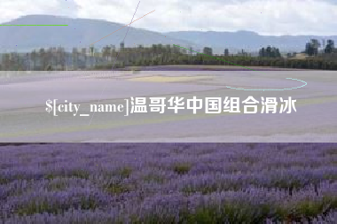 泰州温哥华中国组合滑冰