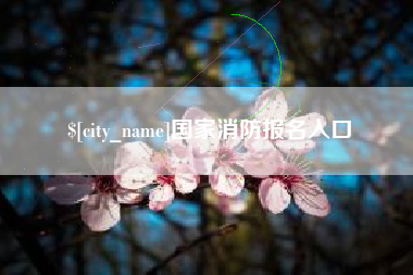泰州国家消防报名入口