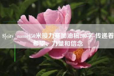 泰州50米接力赛加油稿200字-传递着希望、力量和信念