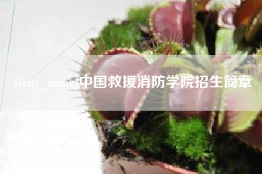 泰州中国救援消防学院招生简章