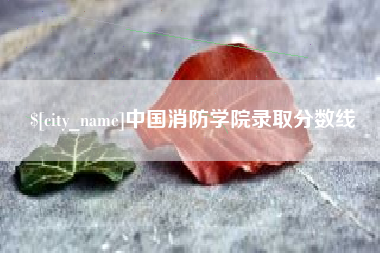 泰州中国消防学院录取分数线