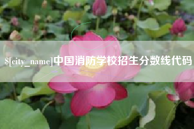 泰州中国消防学校招生分数线代码