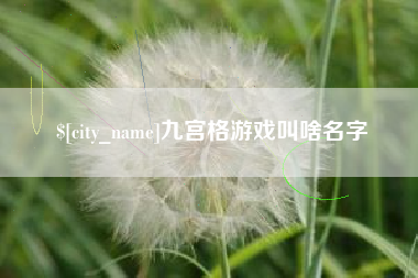 泰州九宫格游戏叫啥名字