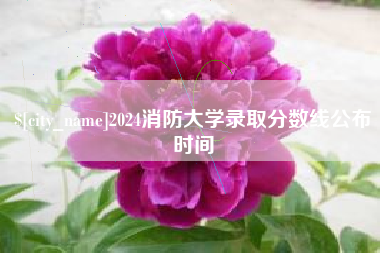 泰州2024消防大学录取分数线公布时间