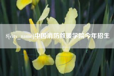 泰州中国消防救援学院今年招生