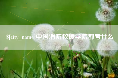 泰州中国消防救援学院都考什么