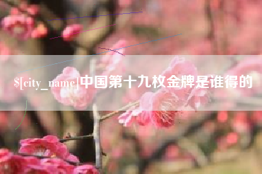 泰州中国第十九枚金牌是谁得的