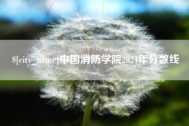 泰州中国消防学院2024年分数线