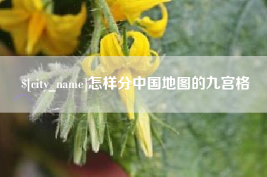 泰州怎样分中国地图的九宫格