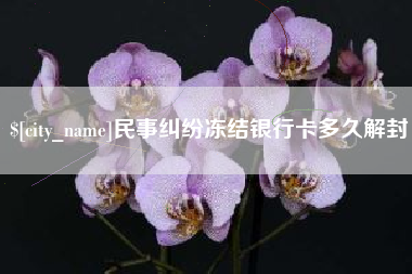 泰州民事纠纷冻结银行卡多久解封