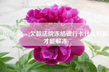 泰州欠款法院冻结银行卡什么时候才能解冻