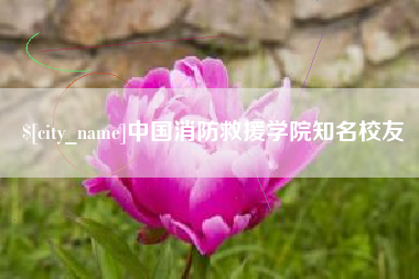 泰州中国消防救援学院知名校友