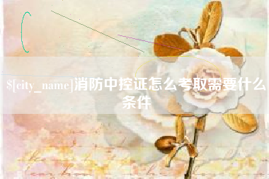 泰州消防中控证怎么考取需要什么条件