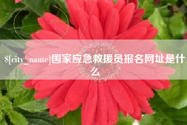 泰州国家应急救援员报名网址是什么