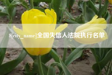 泰州全国失信人法院执行名单