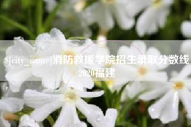 泰州消防救援学院招生录取分数线2020福建
