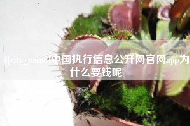 泰州中国执行信息公开网官网app为什么要钱呢