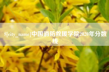 泰州中国消防救援学院2020年分数线