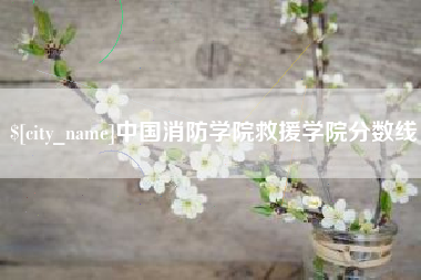 泰州中国消防学院救援学院分数线
