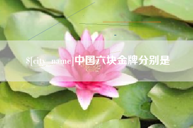 泰州中国六块金牌分别是